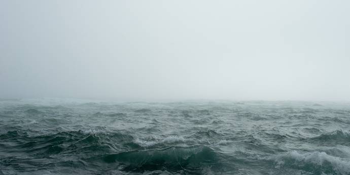 grey stormy sea
