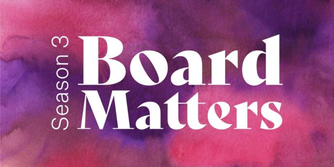 Board Matters text on yellow background